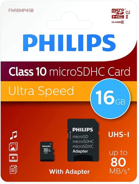 16Gb Clase 10 Tarjeta Memoria Philips