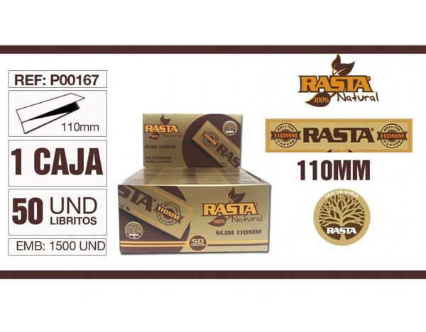 Rasta P00167 Rasta Papel 50 Lib Slim Natural 110M