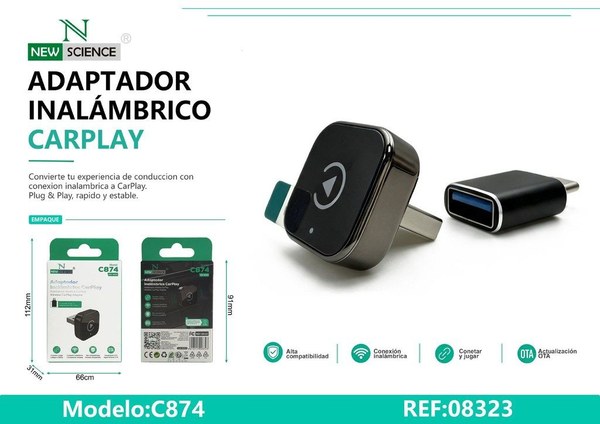 New Sience 79189 Adaptador Carplay C874