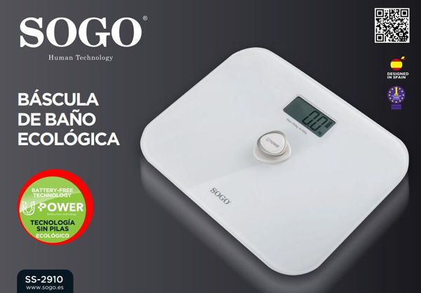 SOGO SS-2910 BáSCULA DE BA?O ECOLóGICA
