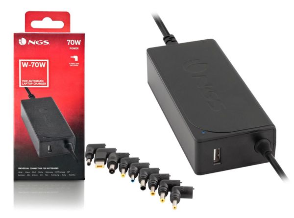 Ngs M-70W Cargador Automatico Pared Para Portatil 70W