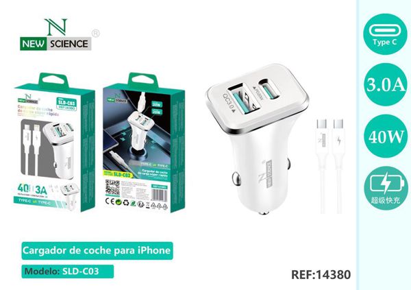 New Science Sld-C03 Cargador Coche Type-C Pd 20W USB 20W