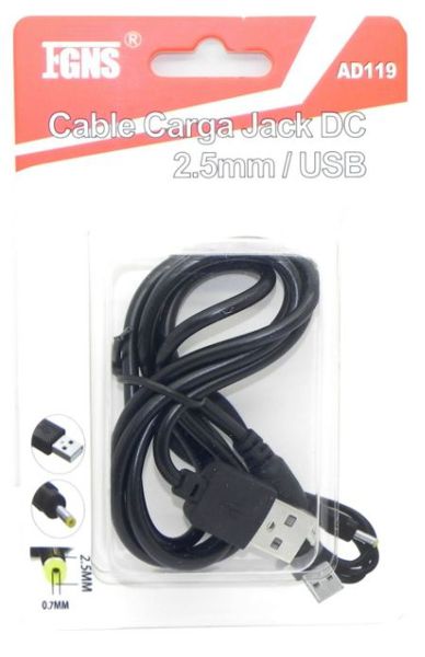 Gns Ad119 Cable Carga Jack DC 2.5Mm/USB