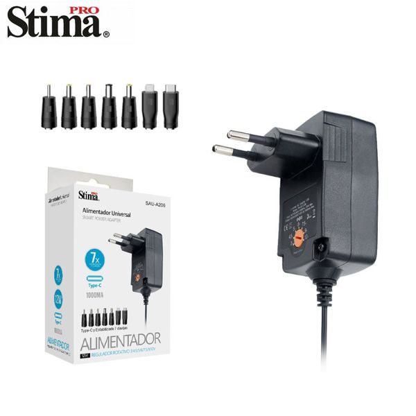 Stima Saua206 Alimentador Universal 7 Clavijas 12W