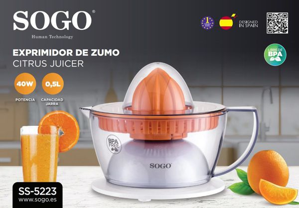 Sogo Ss-5223 Exprimidor De Zumo Citrico