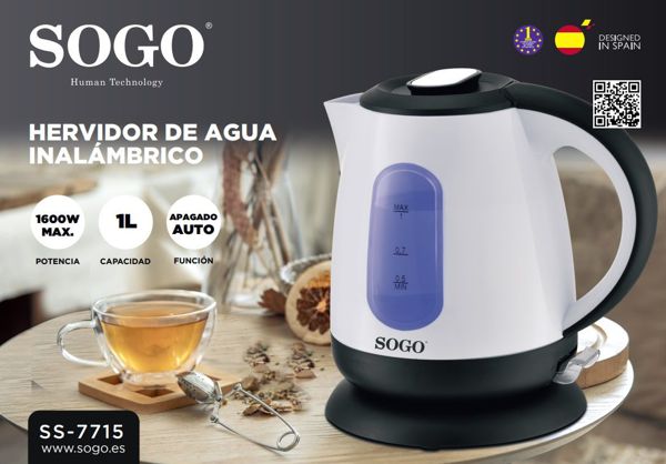 Sogo Ss-7715 Hervidor De Agua Inalambrico
