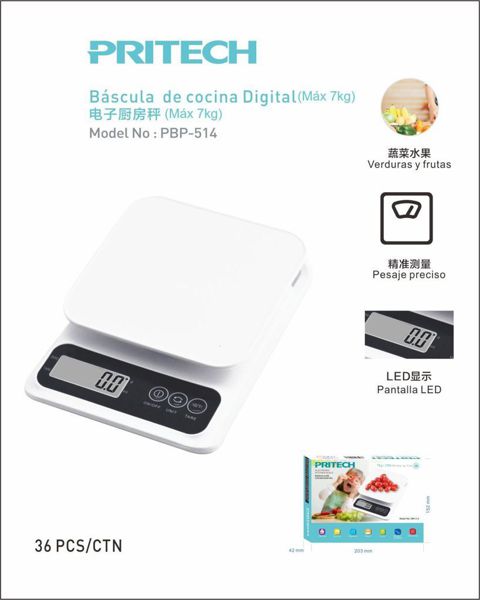 Pritech Bascula De Cocina Digital
