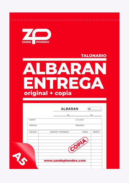 Zp 310209 Talonarios A5 Albaran + Copia