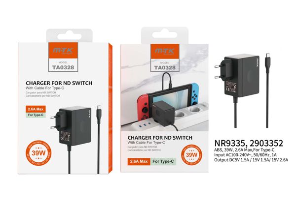 Mtk 0053282 Ta0328 Cargador Type-C Para Nd Switch 39W