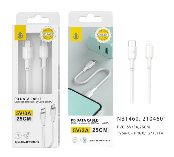 One Plus 2104601 Nb1460 Cable Pd Type-C A Iph 5V/3A 24Cm