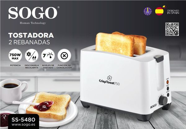 Sogo Ss-5480 Tostadora 2 Rebanadas