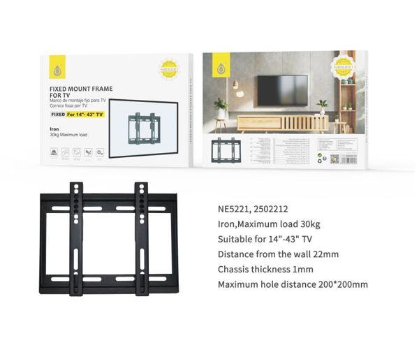 One Plus 2502212 Ne5221 Soporte TV Fijo 14-43 Pilgadas