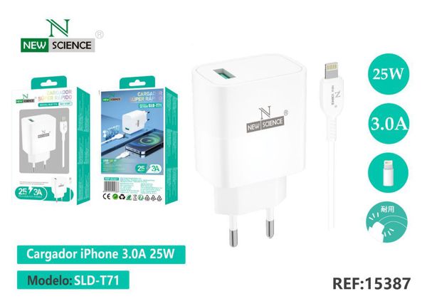 New Science Sld-T71 Cargador Ip7-13 25W 3.0A