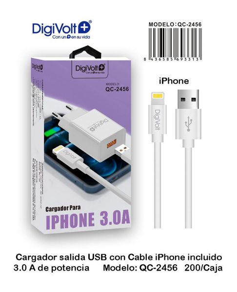 Digivolt Qc-2456 Cargador USB 3.0A Iphone 5-14