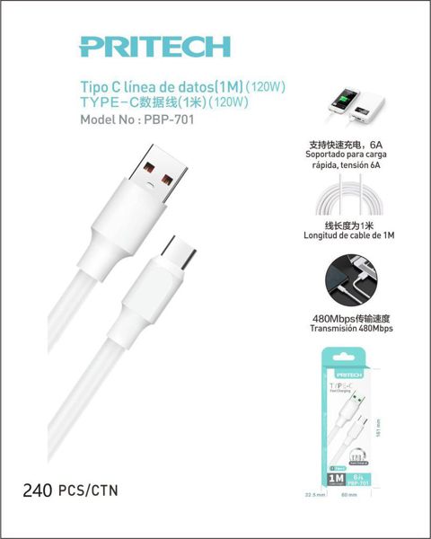 Pritech Pbp-701 Cable Type-C 6A