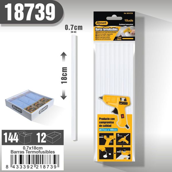 Liyset Pegamento Blanco Fino 10Pcs 0.7*1.8Cm