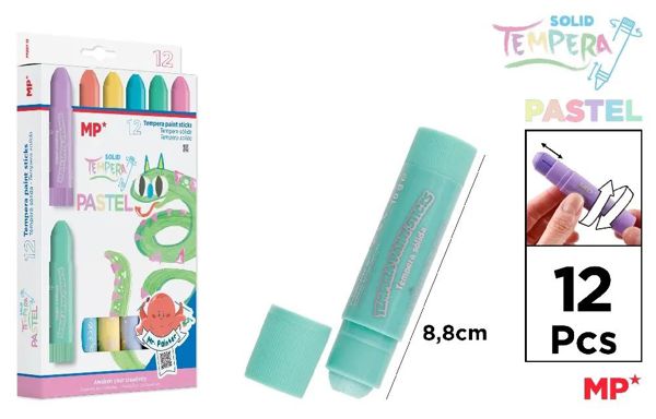 MP PP207-12 TéMPERA SóLIDA PASTEL 12 UDS