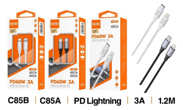 Idusd C85A C85B Cable Nylon Pd Lightning 1.2M 3A