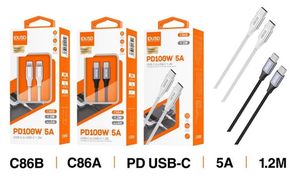 Idusd C86A C86B Cable Nylon Pd Type-C 1.2M 5A