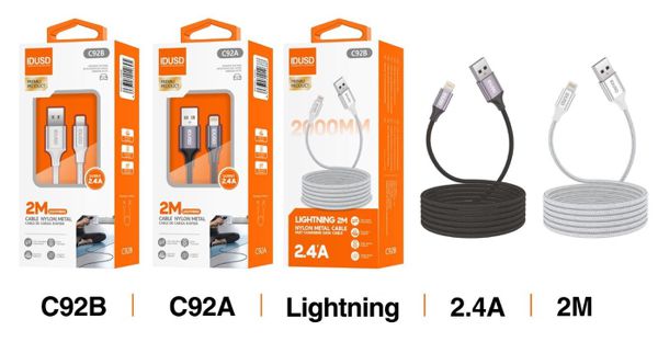 Idusd C92A Cable Nylon Lightning 2M