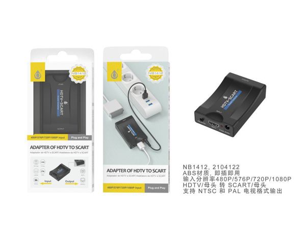 One Plus 2104122 Nb1412 Adaptador Scart-H A HDMI-H 1080P