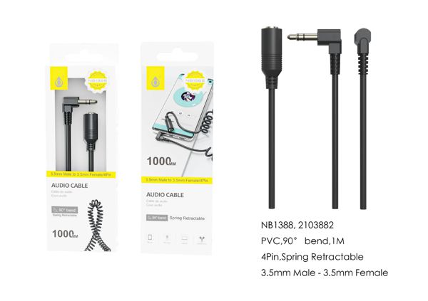One Plus 2103882 Nb1388 Cable Audio Espiral 4 Pin