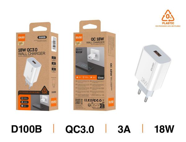 Idusd D100B Cargador Qc3.0