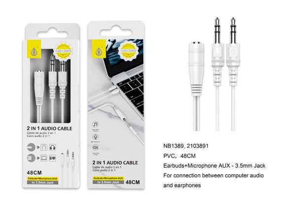 One Plus 2103891 Nb1389 Adaptador Audio Y Microfono