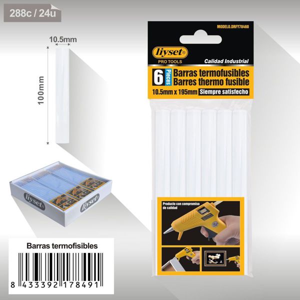 Liyset Barras Termofusibles 6Pc