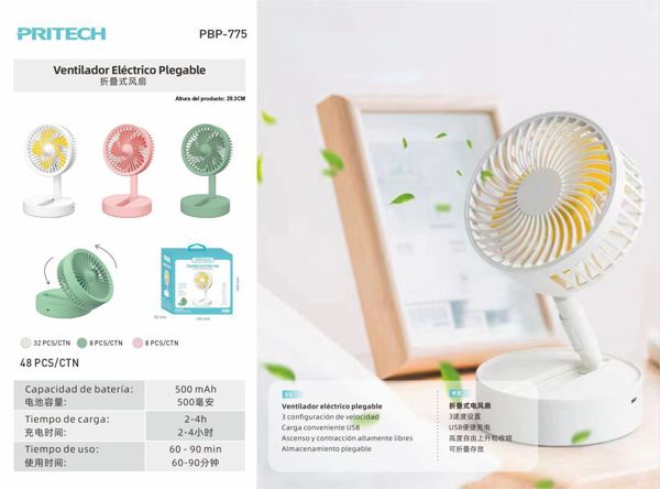 Pritech Pbp-775 Ventilador Plegable