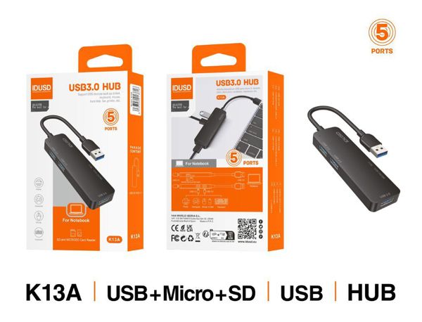 Idusd K13A Combo Hub USB 3.0 5En1