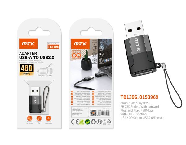 Mtk 0153969 Tb1396 Adaptador Otg Correa USB 2.0
