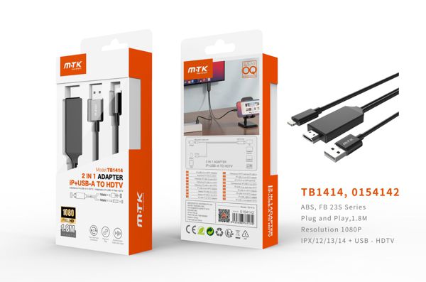 Mtk 0154142 Tb1414 Adaptador 2 En 1 Lightning A HDMI