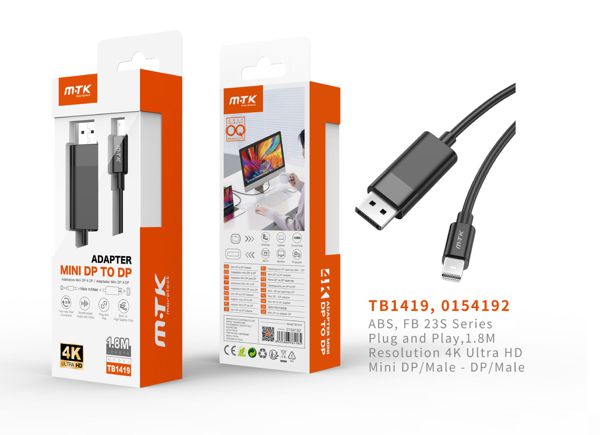 Mtk 0154192 Tb1419 Adaptador Mini Dp A Dp 4K 1.8M