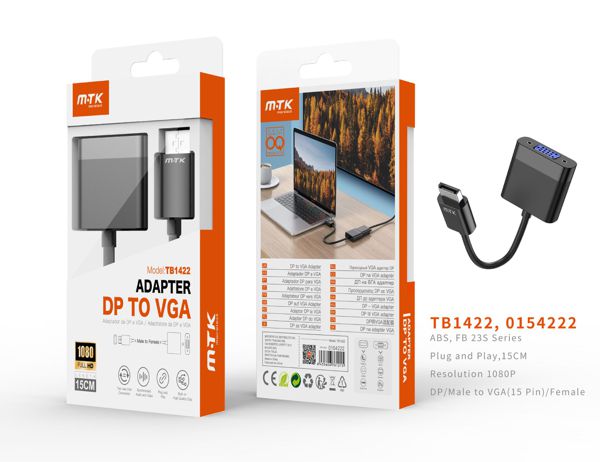 Mtk 0154222 Tb1422 Adaptador Dp A Vga 15 Pin