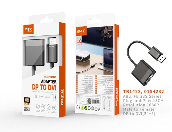 Mtk 0154232 Tb1423 Adaptador Dp A Dvi 24+5