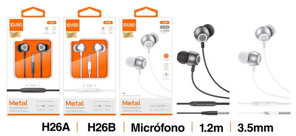 Idusd H26A H26B Auriculares Metal 3.5Mm