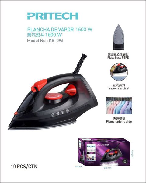 Pritech Kb-096 Plancha De Vapor 1600W