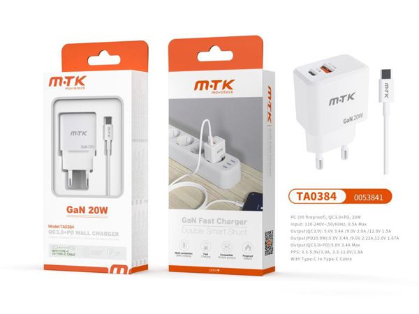 Mtk 0053841 Ta0384 Cargador Gan Rapido Type-C