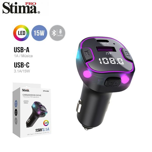 Stima Sfm-A304 Transmisor Fm Inalambrico 15W 3.1A