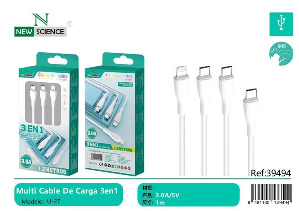 New Science U-27 Cable USB A 3 En 1