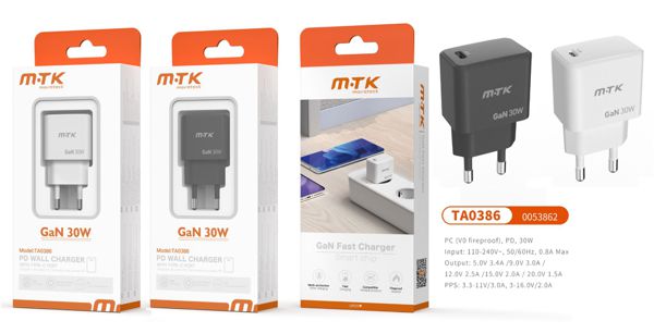 MTK 0053861 TA0386 LUXURY CARGADOR GaN RAPIDO