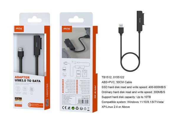 Mtk 0155122 Tb1512 Adaptador USB 3.0 Sata Iii Hdd Y Sdd