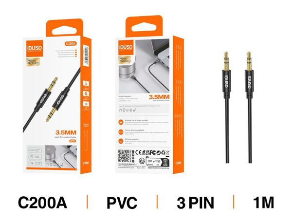 Idusd C200A Cable Audio Jack 3 Pin M/M 1M