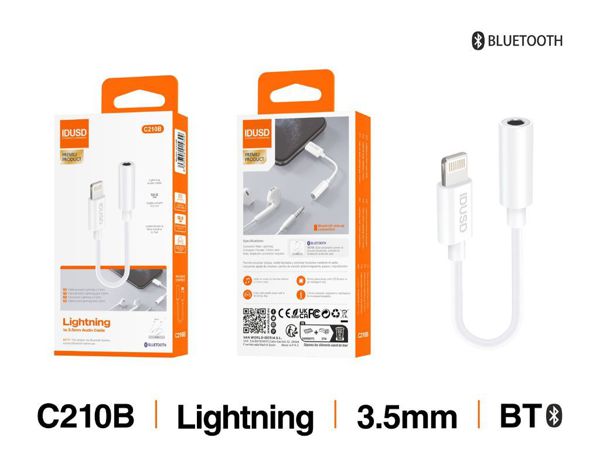 Idusd C210B Adaptador Lightning A 3.5Mm BT 12Cm