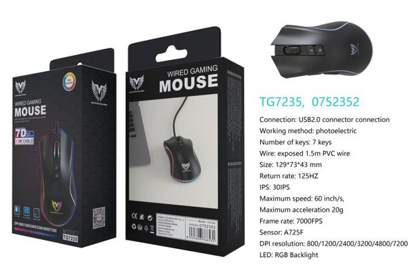 Mtk 0752352 Tg7235 Raton Gaming 7D Con Luz