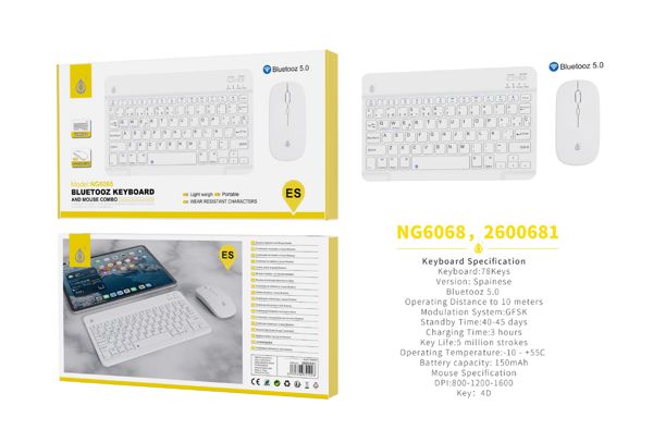 One Plus 2600681 Ng6068 Conjunto Teclado Y Raton BT 5.0