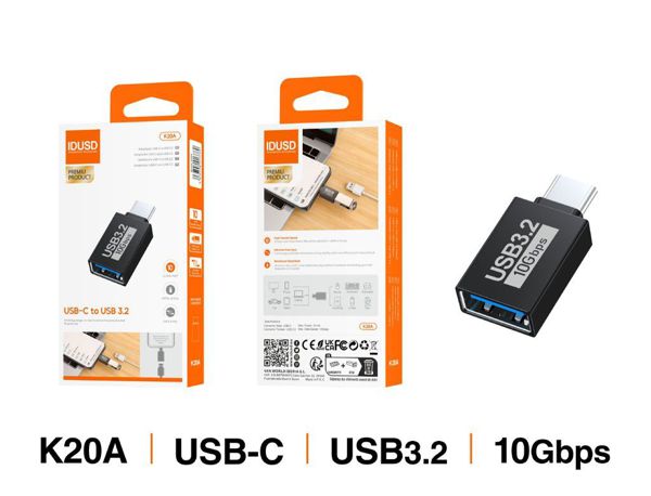 Idusd K20A Adaptador USB-C A USB-C 3.2 M/H