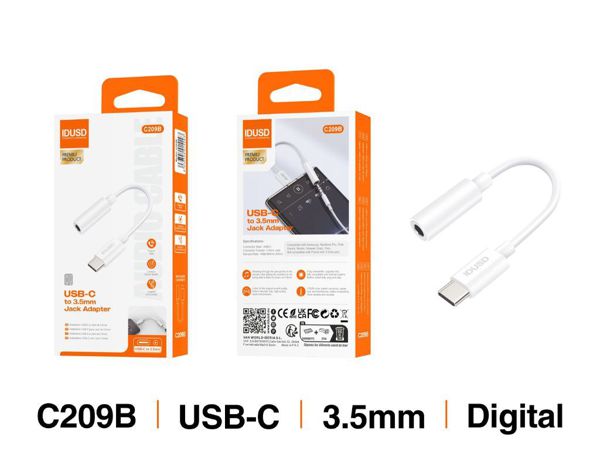 Idusd C209B Adaptador USB-C A 3.5Mm Digital 12Cm