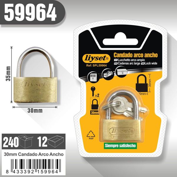 Liyset Candado Arco Ancho 30Mm